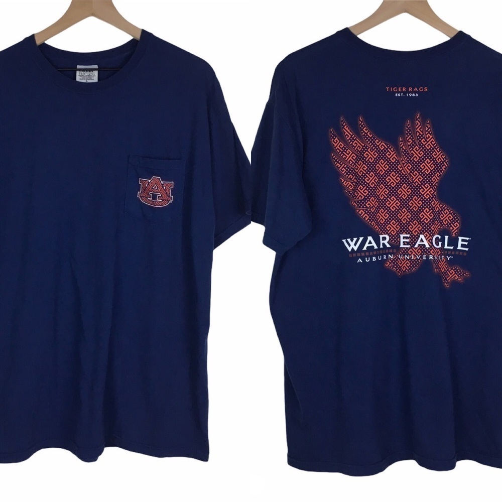 AUBURN T Shirt Comfort Colors Tigers War Eagle Short Sleeve Game Day Size Large